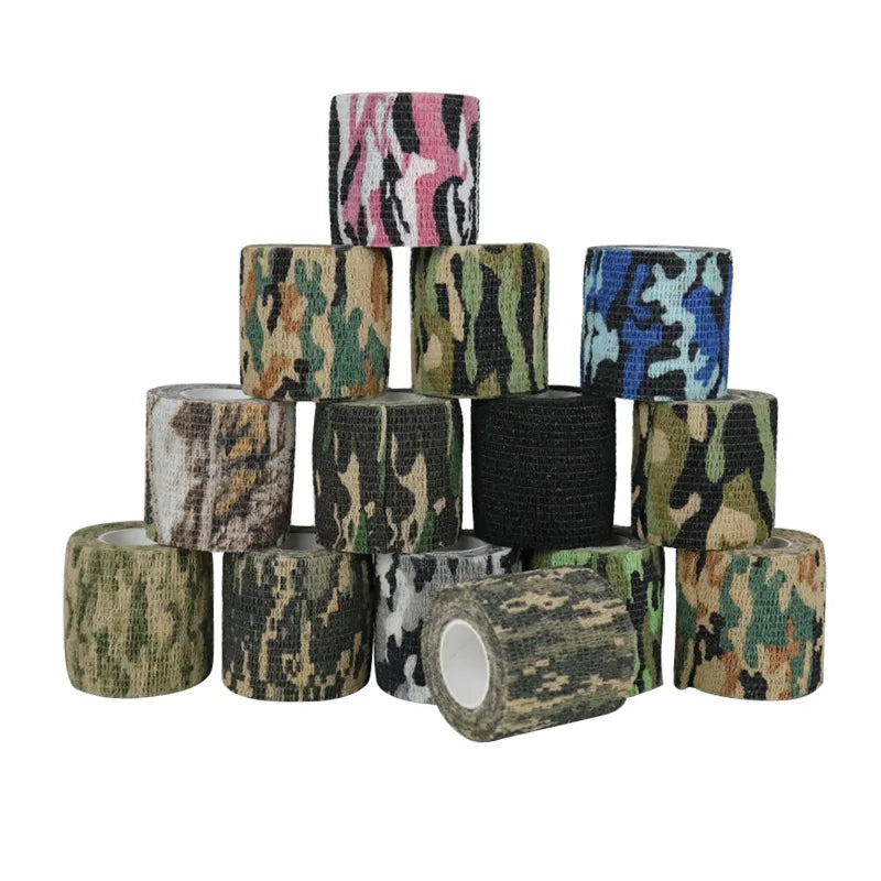 1pc Camouflage Invisible Tape Camo Form Reusable Self Cling Camo Hunting Rifle Fabric Tape Wrap Outdoor Camping Accessories