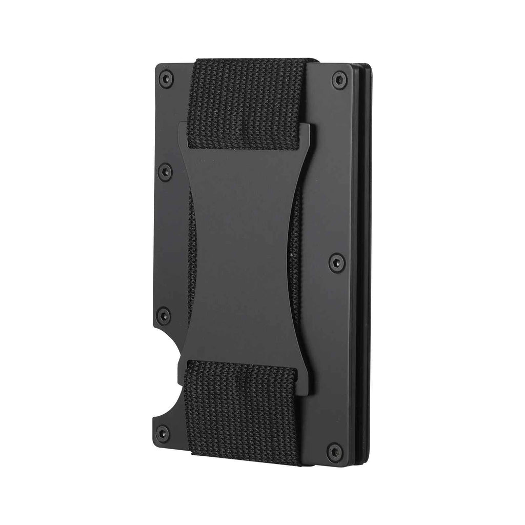 New Slim Fashion RFID Protection Card Holder Men Women Aluminum Wallet Elasticity Back Pouch ID Credit Case Unisex Travel Purse