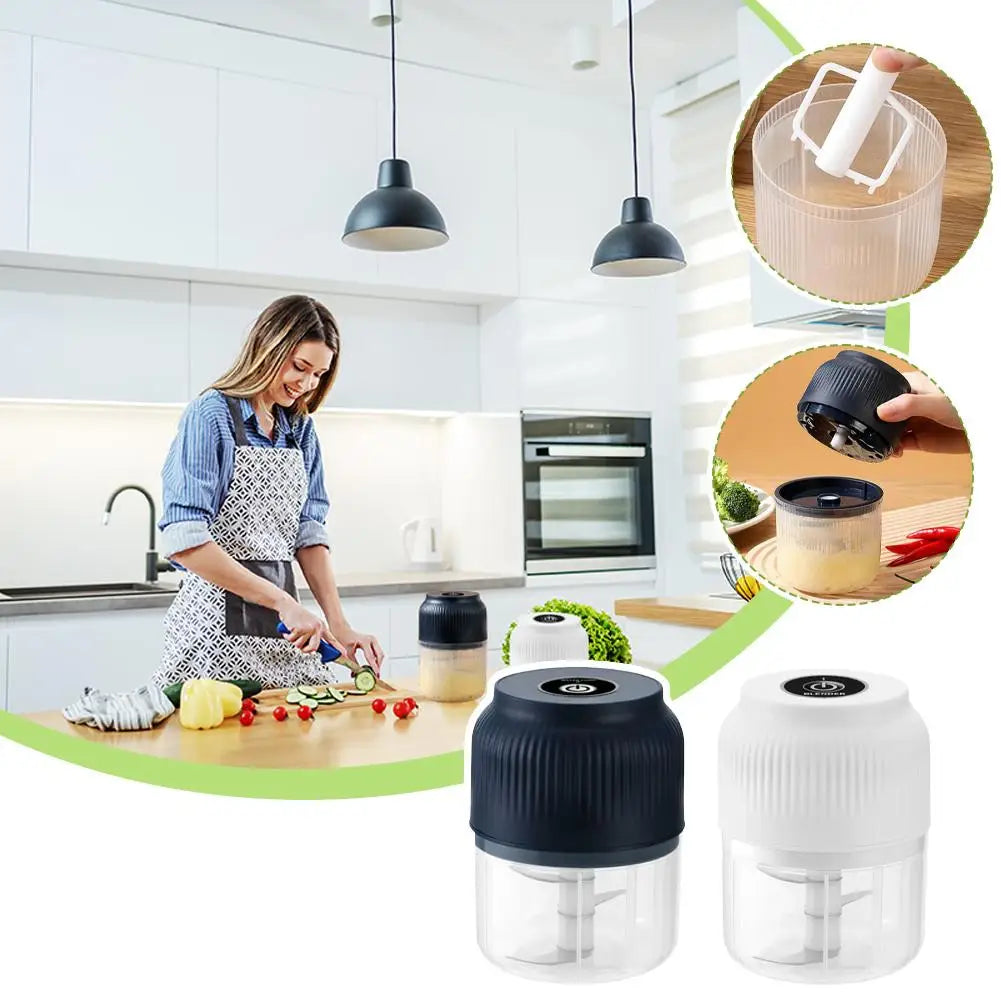 Electric Food Chopper Garlic Crusher Meat Grinder Garlic Press Vegetable Chopper Complementary Food Processor Kitchen Gadgetss