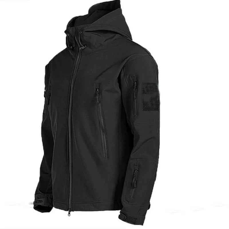 Winter Autumn Tactical Jackets Elastic Men Fleece Waterproof Suits Fishing Warm Hiking Camping Tracksuits Set Hood Coat S-5XL