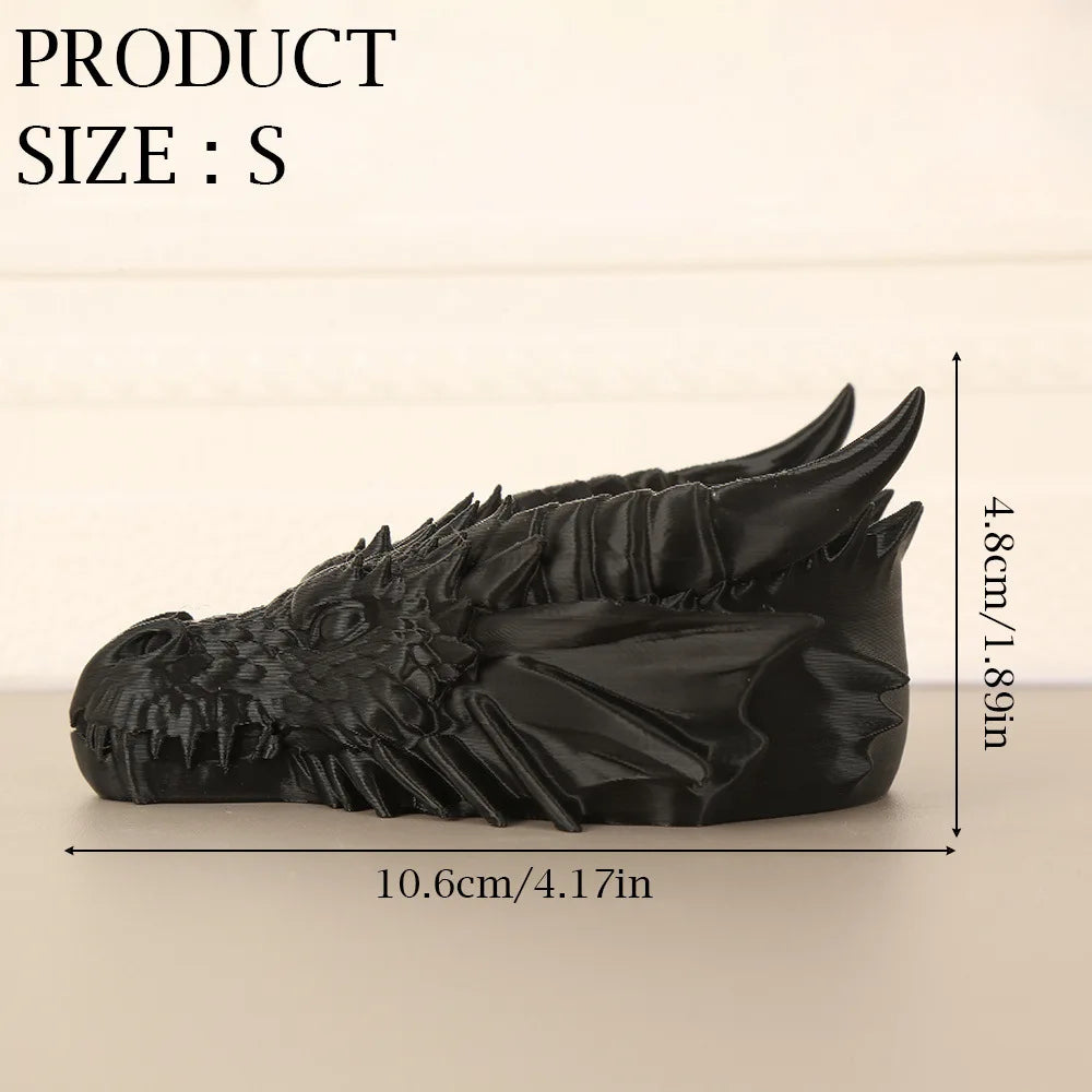 Dragon Head Resin Storage Tray Key Holder Jewelry Organizer Gothic Entryway Decor for Keys Coins Rings Gift for Dragon Lovers