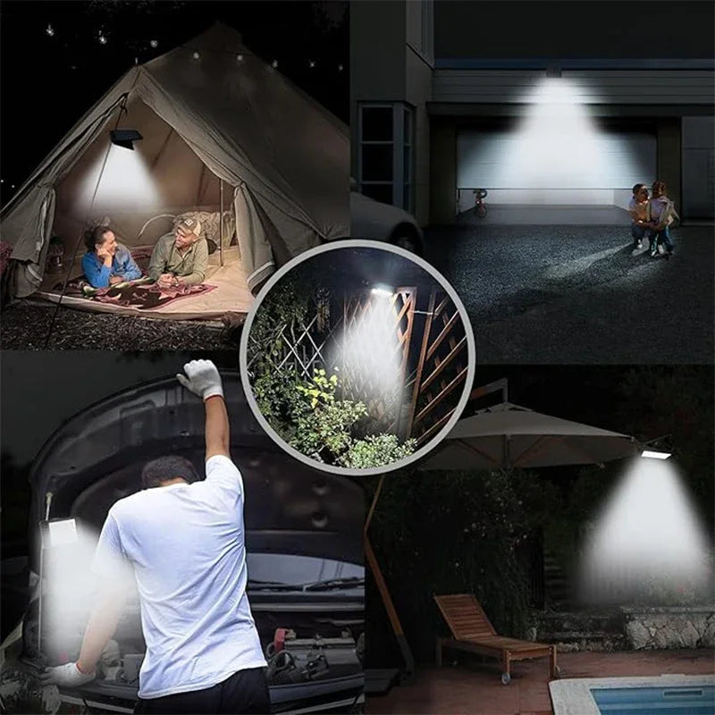 LED Solar Garden Lights Outdoor Solar Clip Light Motion Sensor Camping Lamp with 3 Mode Waterproof Fence Street Landscape