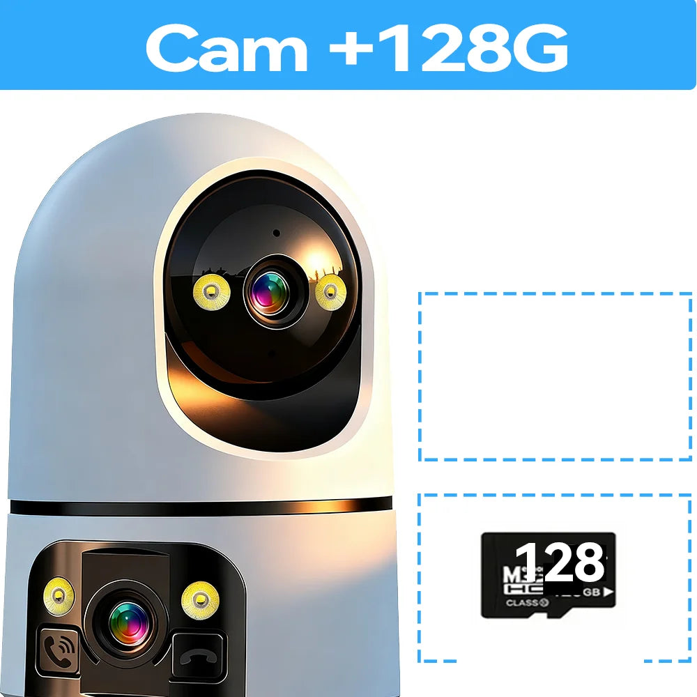 New 10MP 5K HD Clear WiFi Baby monito Dual Screen Video Call PTZ Night View Pet Camera Home Surveillance Cam Monior