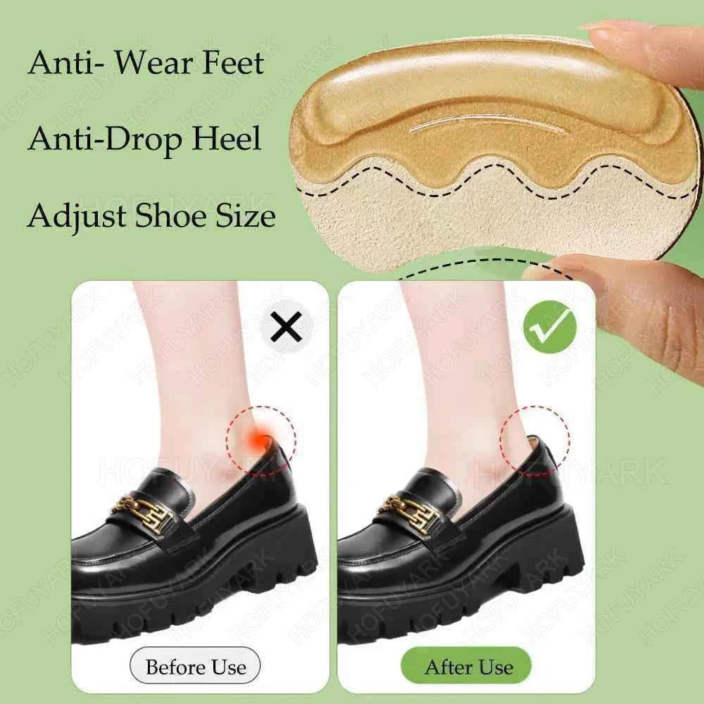 Silicone Heel Stickers for Shoes Women High Heels Protector Liner Pain Relief Gel Heel Pads for Shoes too Big Adjust Size Insert