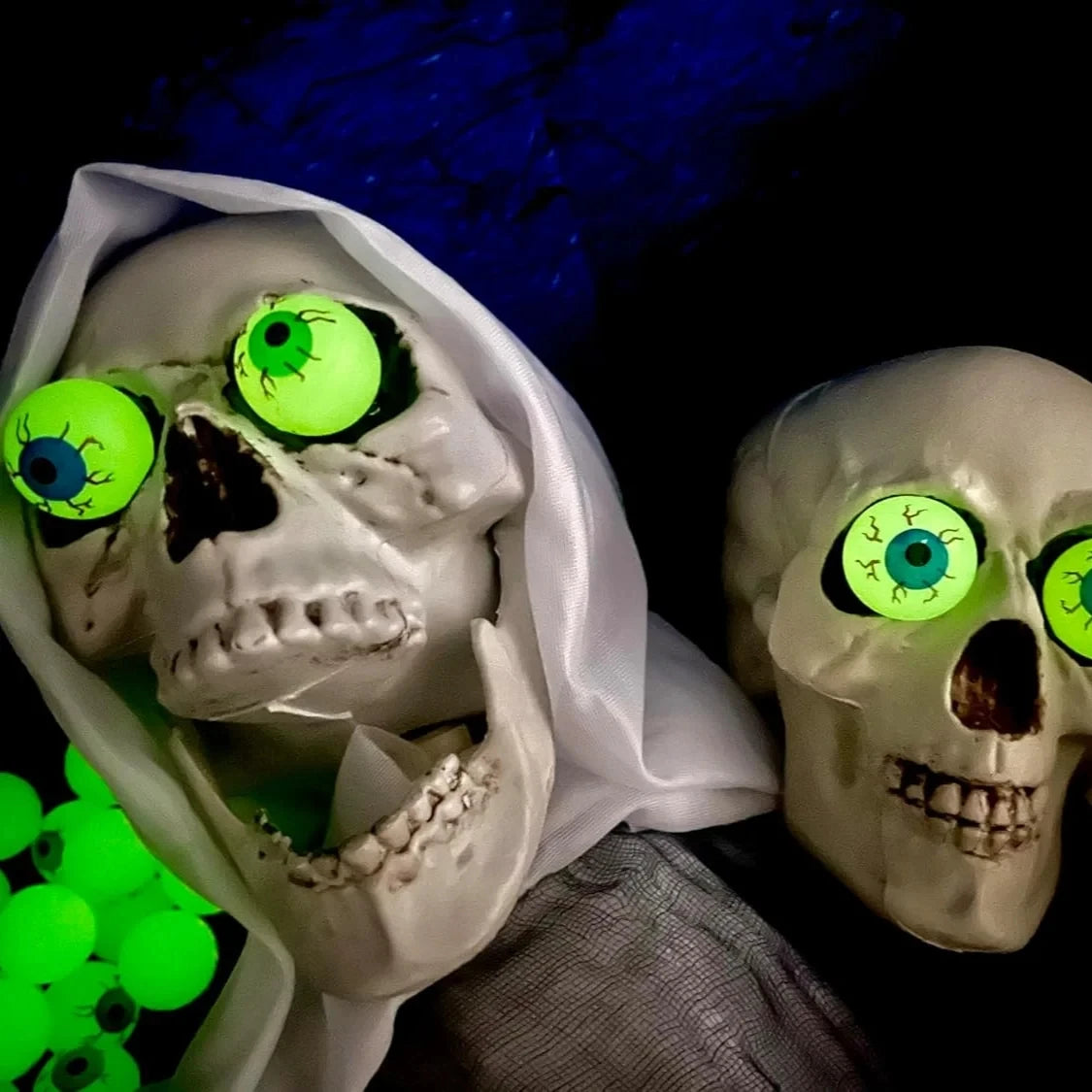 10/20Pcs Glow in The Dark Eyeball 32MM Bouncy Ball Halloween Supplies Toys Horror Luminous Scary Ball Kids Toys Gift