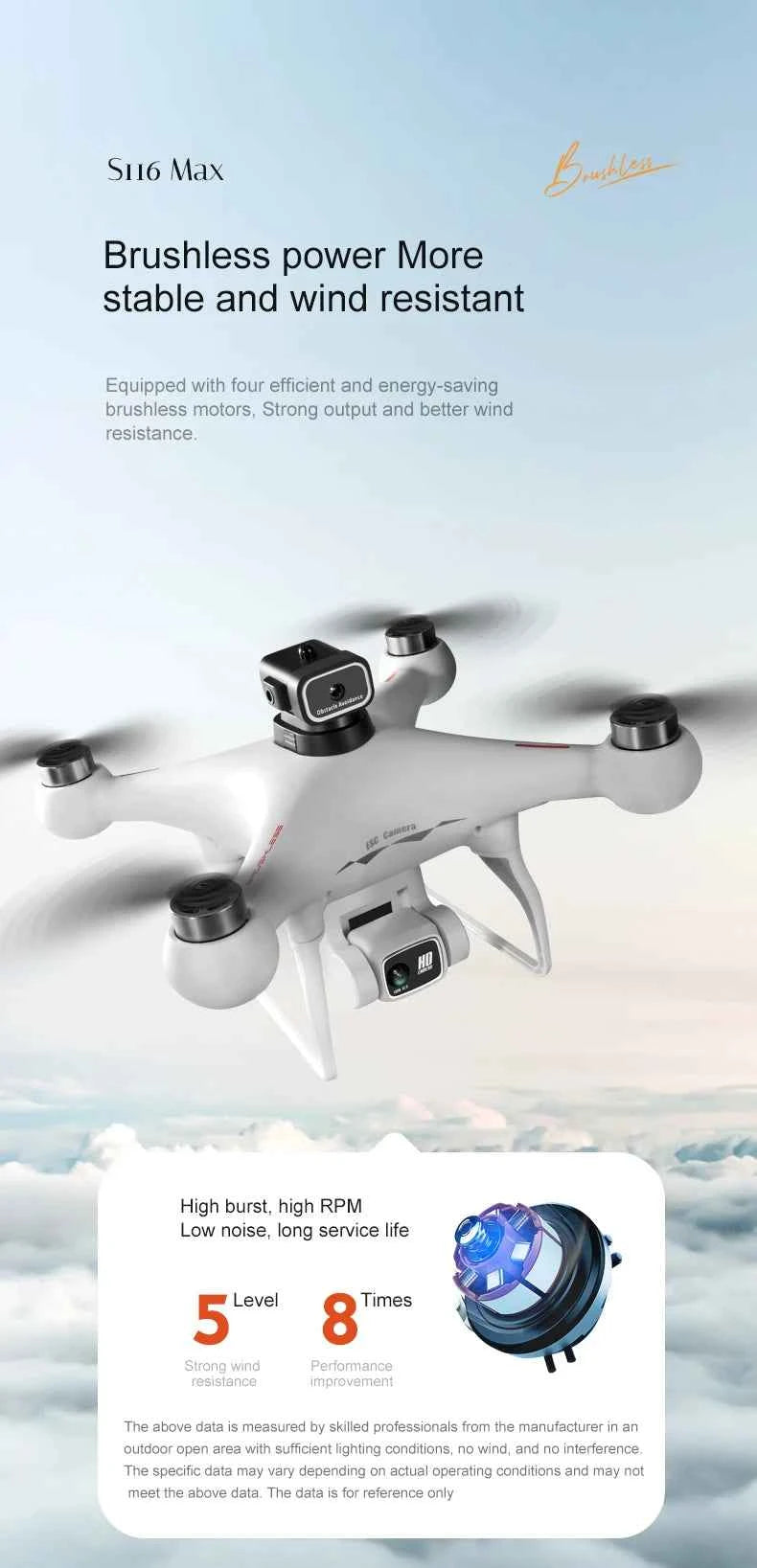 S116 MAX Drone Professional with 3 Batteries 8K Dual Camera Optical Flow Brushless 360° Obstacle Avoidance WIFI FPV RC Dron Toys