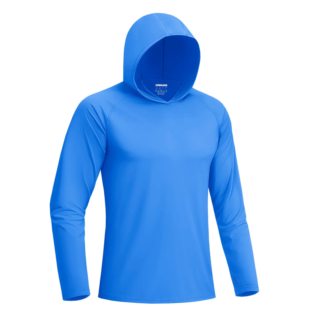 TACVASEN Sun Protection Shirts Mens Long Sleeve Hoodie Casual UV-Proof T-Shirts Breathable Lightweight Quick Dry T shirts Swim