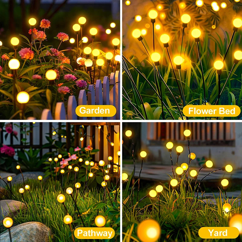 Solar Firefly Lights Outdoor Waterproof LED Solar Garden Lights for Yard Patio Landscape Outside Decorations Light