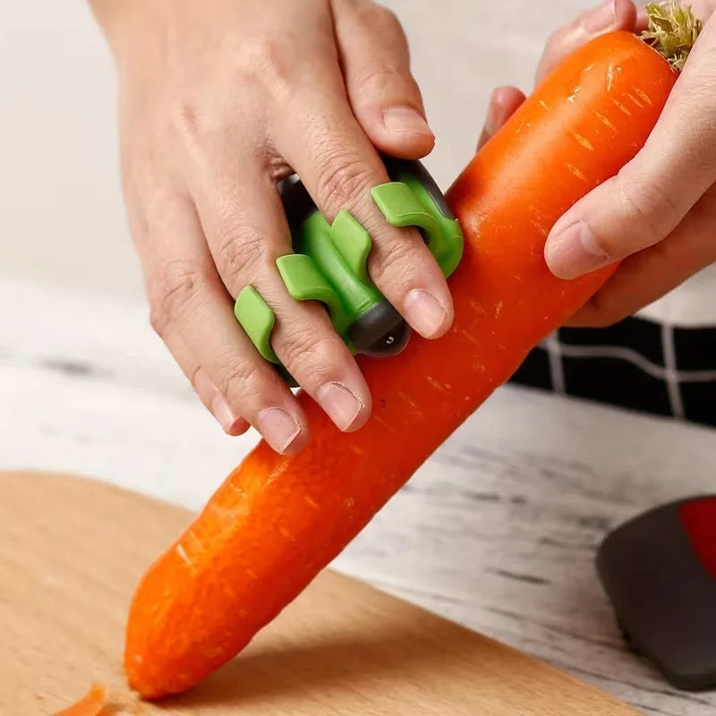 Camping Picnic Kitchen Gear Black Green Vegetable Fruit Peeler Portable Food Prep Peeling Tool For Indoor & Outdoor Cooking