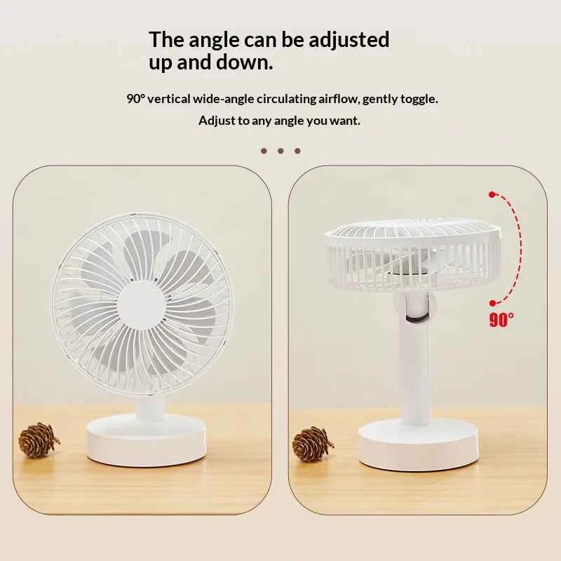 USB PLUG-IN Small Fan Office Desk Electric Fan USB 6-Inch  Desktop Bedside Fan with Long Battery Life