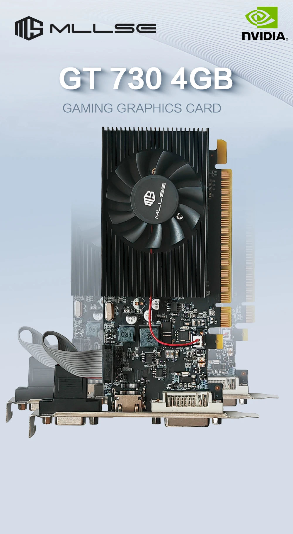 MLLSE GT730 4GB GT740 4GB Graphics Card GDDR3 128Bit DVI VGA PCI-E 3.0 Geforce GPU Gt 730 Gaming Video Card Placa De Video