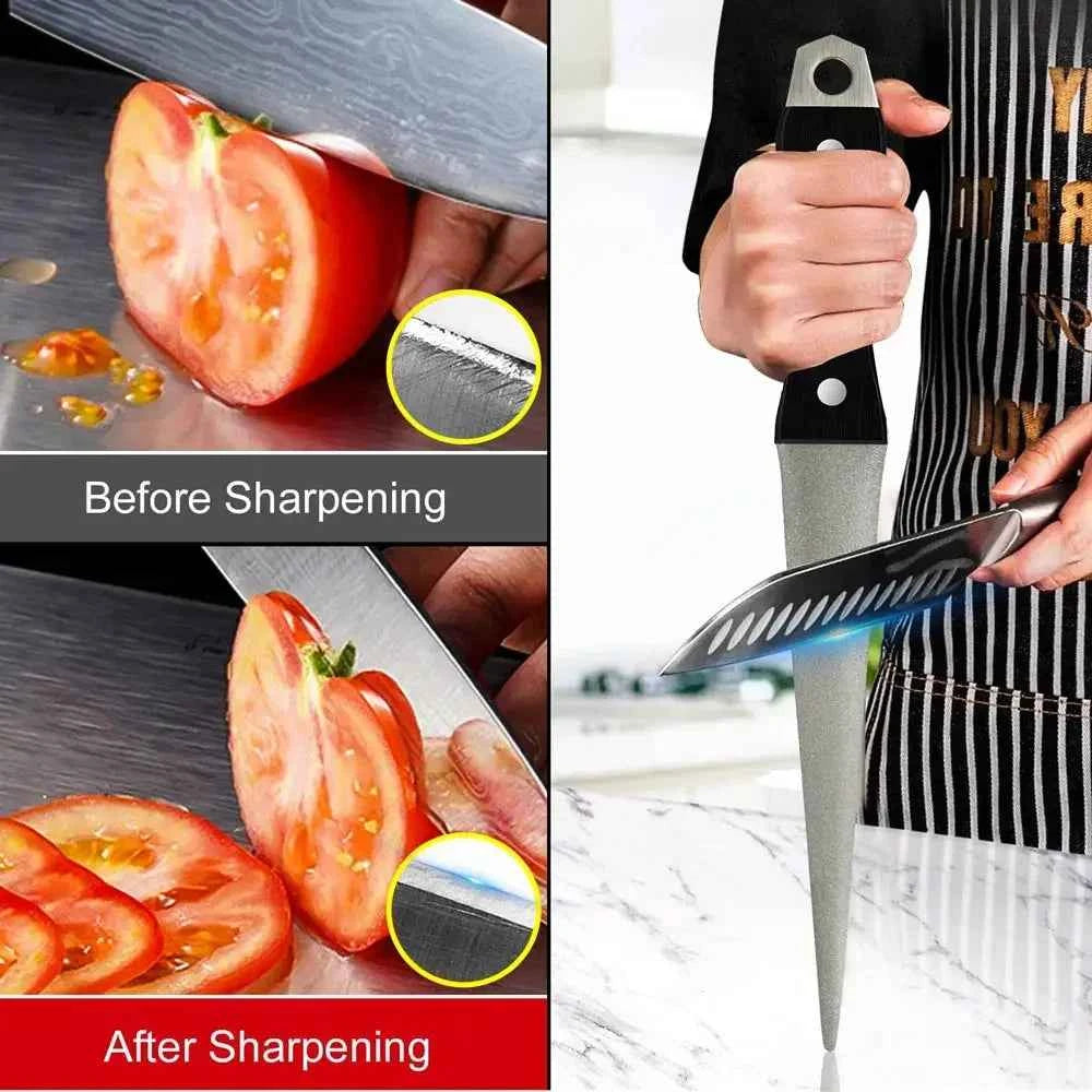 Whetstone Stone Diamond Knife Sharpener Knife Sharpening Curved Surface for Knife Scissors Honing Bar Kitchen Grinding Tool