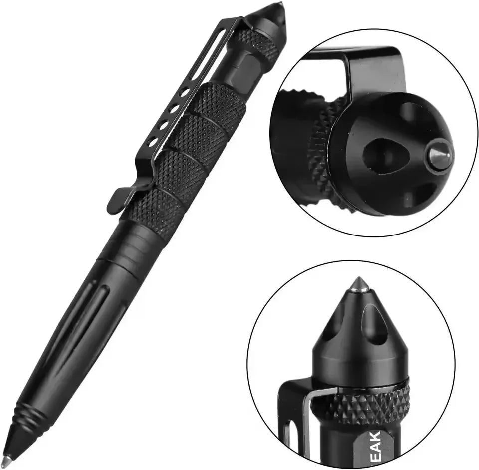 Tactical Pen Self Defense Multifunction Emergency Survival Tool Glass Breaker Tungsten Steel Writing Pen Outdoor Rescue Escape