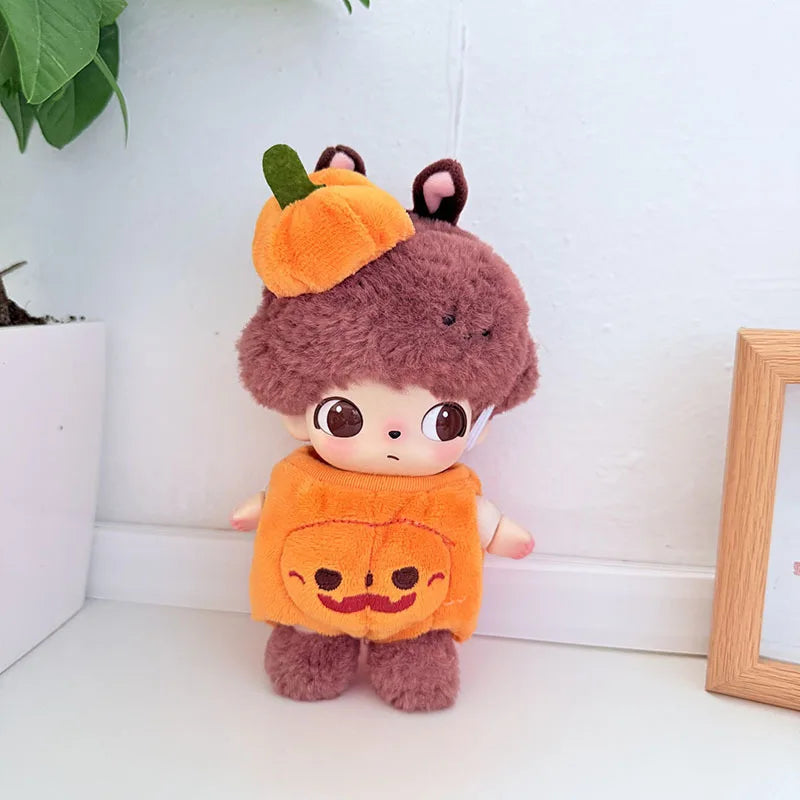 17cm Dolls Clothing For Labubu Outfit Accessories Sitting Party Halloween Trick-Or-Treat Series Accessory Pumpkin Hat Clothes