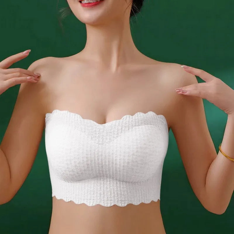 Sexy Invisible Bra Tube Tops Strapless Bras Seamless Bralette Wireless Wedding Brassiere Push Up Underwear Women Lingerie