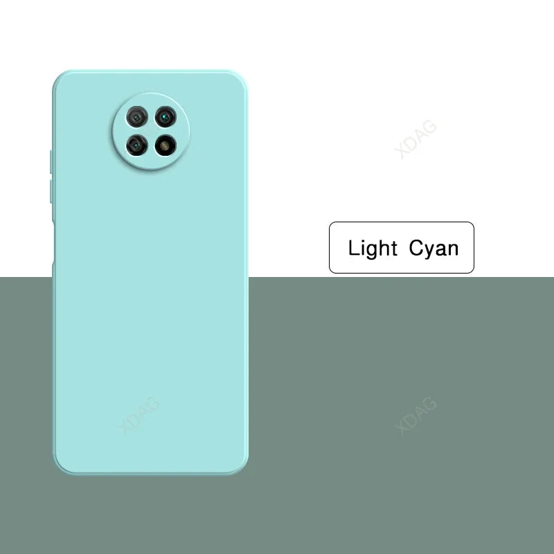 Original Basic Phone Case Cover for Xiaomi Redmi Note9 Note 9T 9 Pro 9Pro Max 9S 5G Square Silicone Soft Back Fundas Accessories