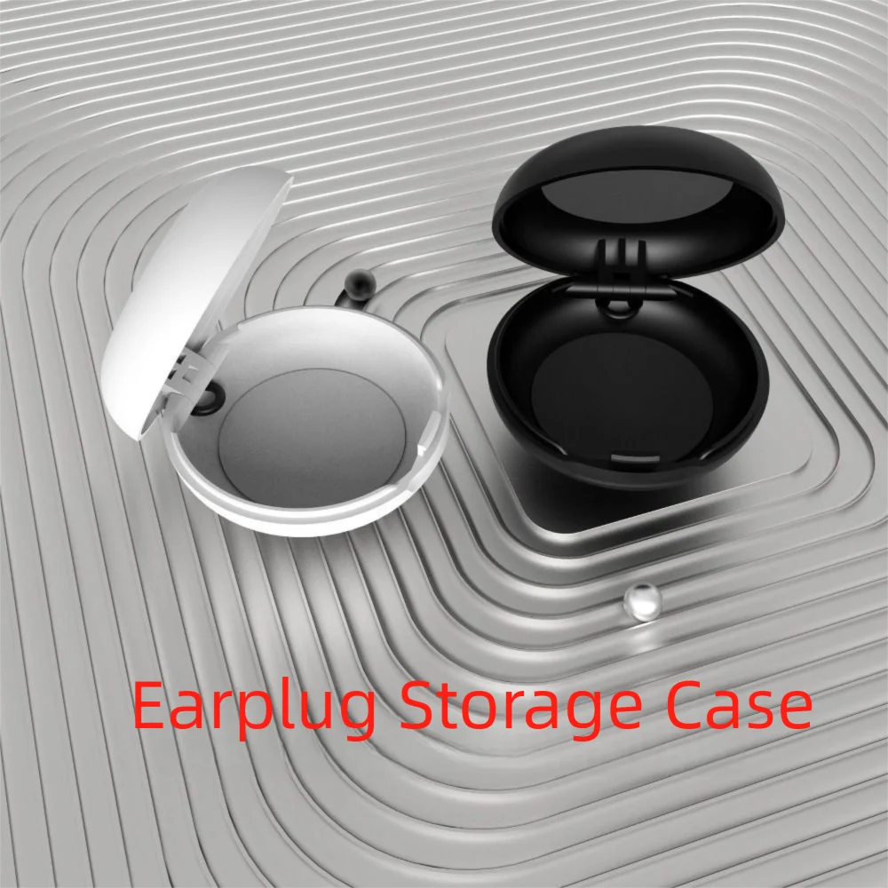 New Plastic Soundproof Earplug Box Round Shape Mini Mini Earplug Case Sleeping Earplug Organizer Jewelry Organizer