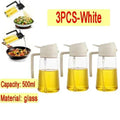Dual Purpose Glass Oil Bottle Kitchen Spray Oil Sprayer Bottle Kitchen Oils Spray Can Leakproof Oil Spray Bottle Household