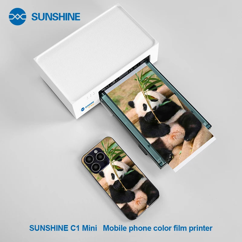 SUNSHINE C1 Mini Printer Connected to SS-890c/mini/pro/pro max 870C Y22 film cutter,customized mobile phone color film back film