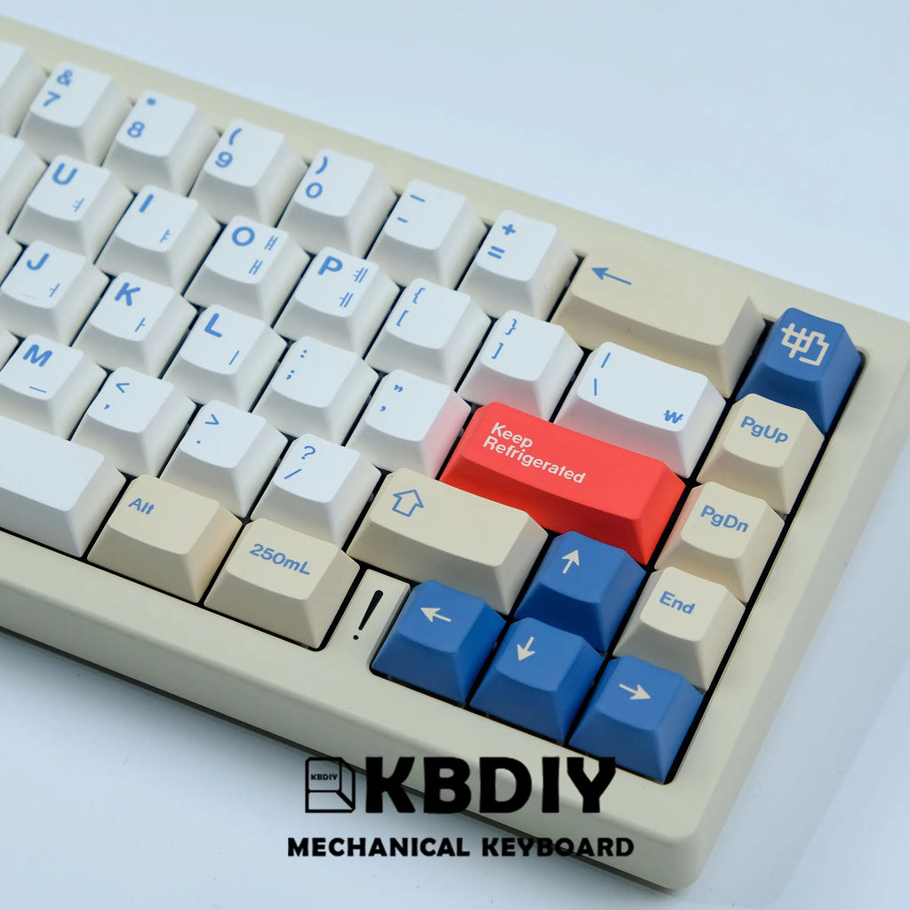 KBDiy 135 Keys/Set GMK Soymilk PBT Keycaps Cherry Profile MX Switch Korean Keycap for Mechanical Gaming Keyboard Custom Key Caps