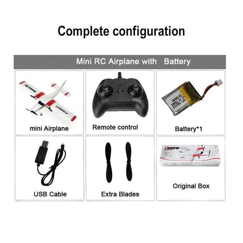 RC Airplane Cessna 182 Fixed Wing RC Foam Airplane Model Airplane Toy Glider