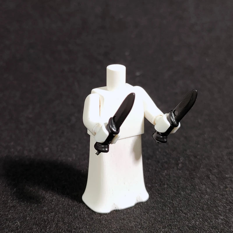 10PCS/SET Middle Ages Knights Elf  MOC  Shield Sword  Spear  For 4cm Mini Dolls  Building Blocks Brick Toys For Kid
