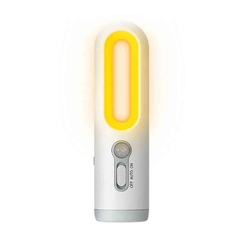 Motion Sensor Night Light Bedroom Bathroom Portable 2 in 1 Flashlight Reading Camping Lighting Baby Feeding Eye Care Bedside Lam