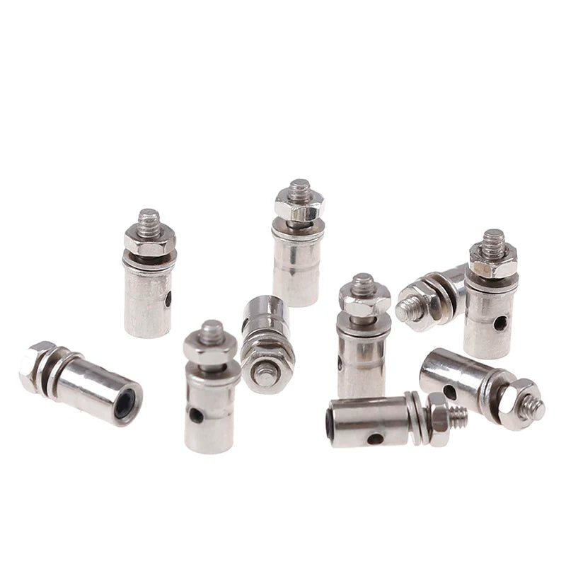 10Pcs RC Airplane Boat Pushrod Linkage Stopper Servo Connectors Adjustable Diameter Helicopter 2.1mm/1.8mm/1.3mm RC Boat