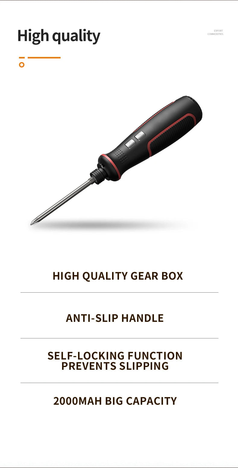Maizhe USB Rechargeable 3.6V Electric Screwdriver With LED Light Cordless Mini Power Tools Multipurpose For DIY Household
