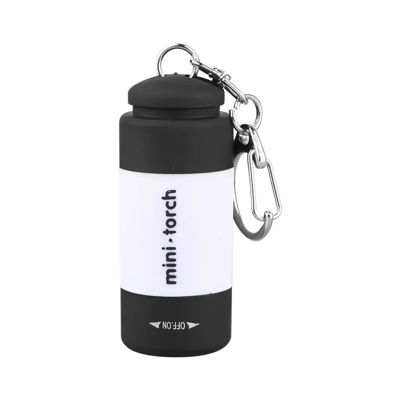 USB Rechargeable LED Pocket Keychain Flashlight Multifunctional Strong Light Waterproof for Outdoor Hiking Camping Mini