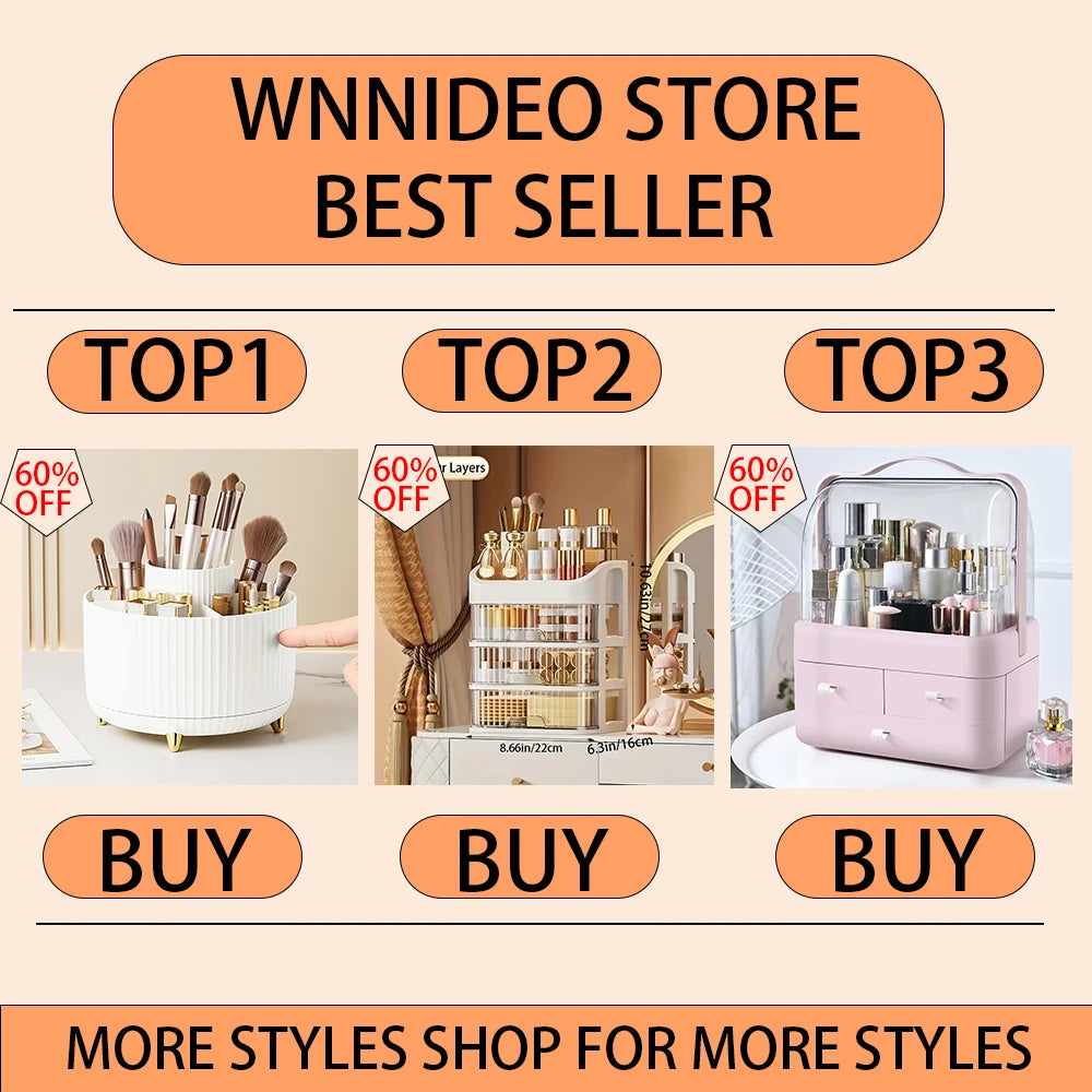 Acrylic Swabs Cosmetic Organizer Storage Box Desktop Dust-Proof Makeup Removal Cotton Lipstick Cosmetics Organization Holder