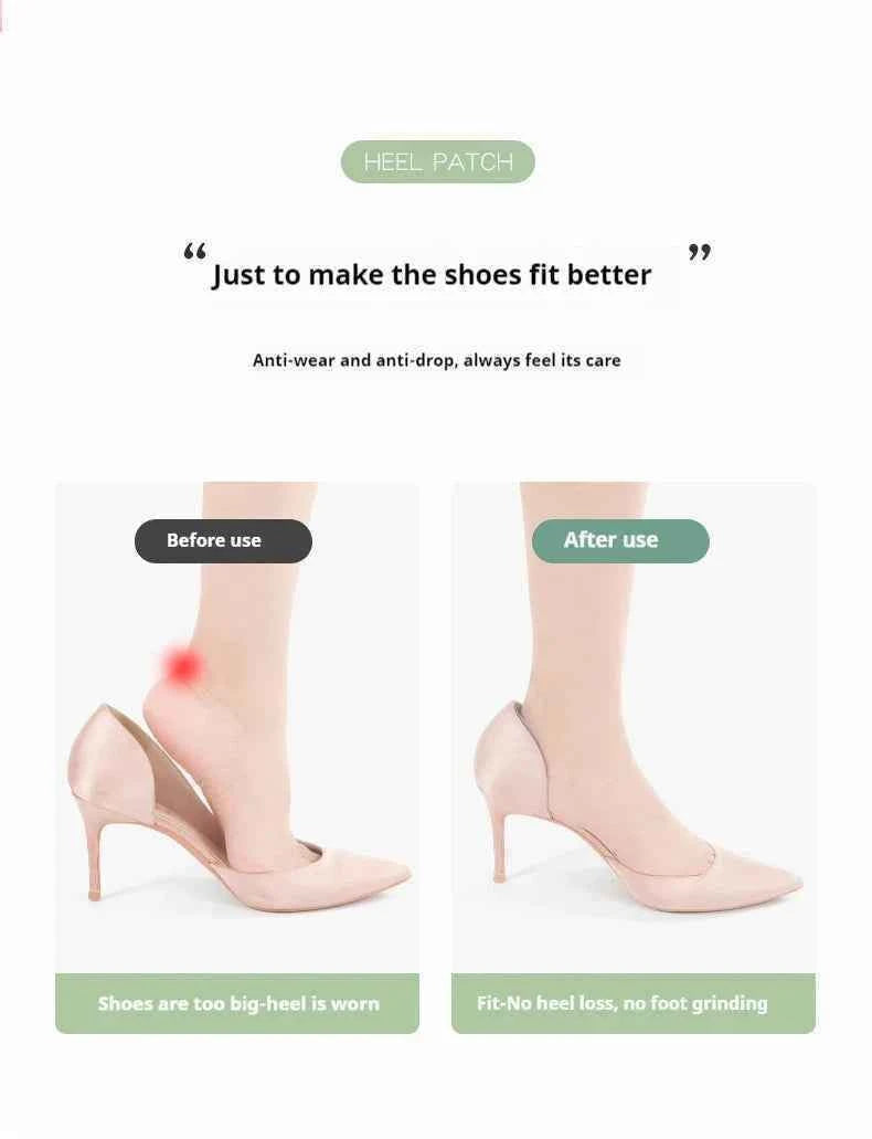 Silicone Heel Protectors High Heels Heel Stickers Adjustable Size Adhesive Anti-slip Insoles Pain Relief Foot Care Products