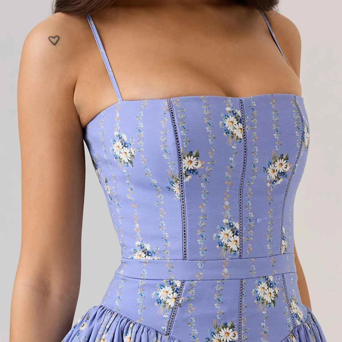 Suninheart Summer Clothes for Women Midi Elegant Dress 2025 New Arrivals White Floral Print Holiday Dress