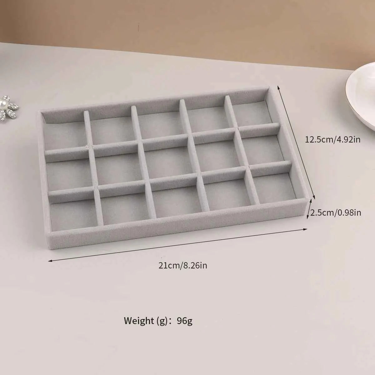 Velvet Jewelry Display Stackable Exquisite Jewellery Holder Portable Ring Earrings Necklace Organizer Box organizator de boys