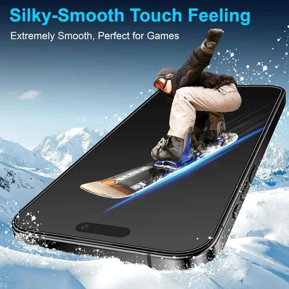 4Pcs Matte Full Screen Protector for iPhone 17 16 15 14 Pro Max 16e 15 14 Plus 13 12 11 Pro XR XS Max 9H Hardness Tempered Glass