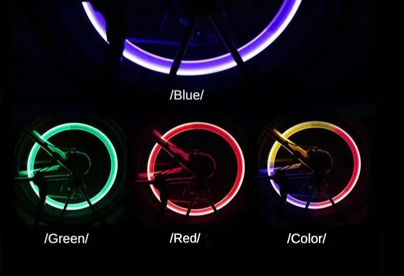 2/4/8Pcs Tire Valve Cap Lights Durable Tire Lights For Car Air Valve Caps With Lights For Motorcycles Bicycles Electric /*-