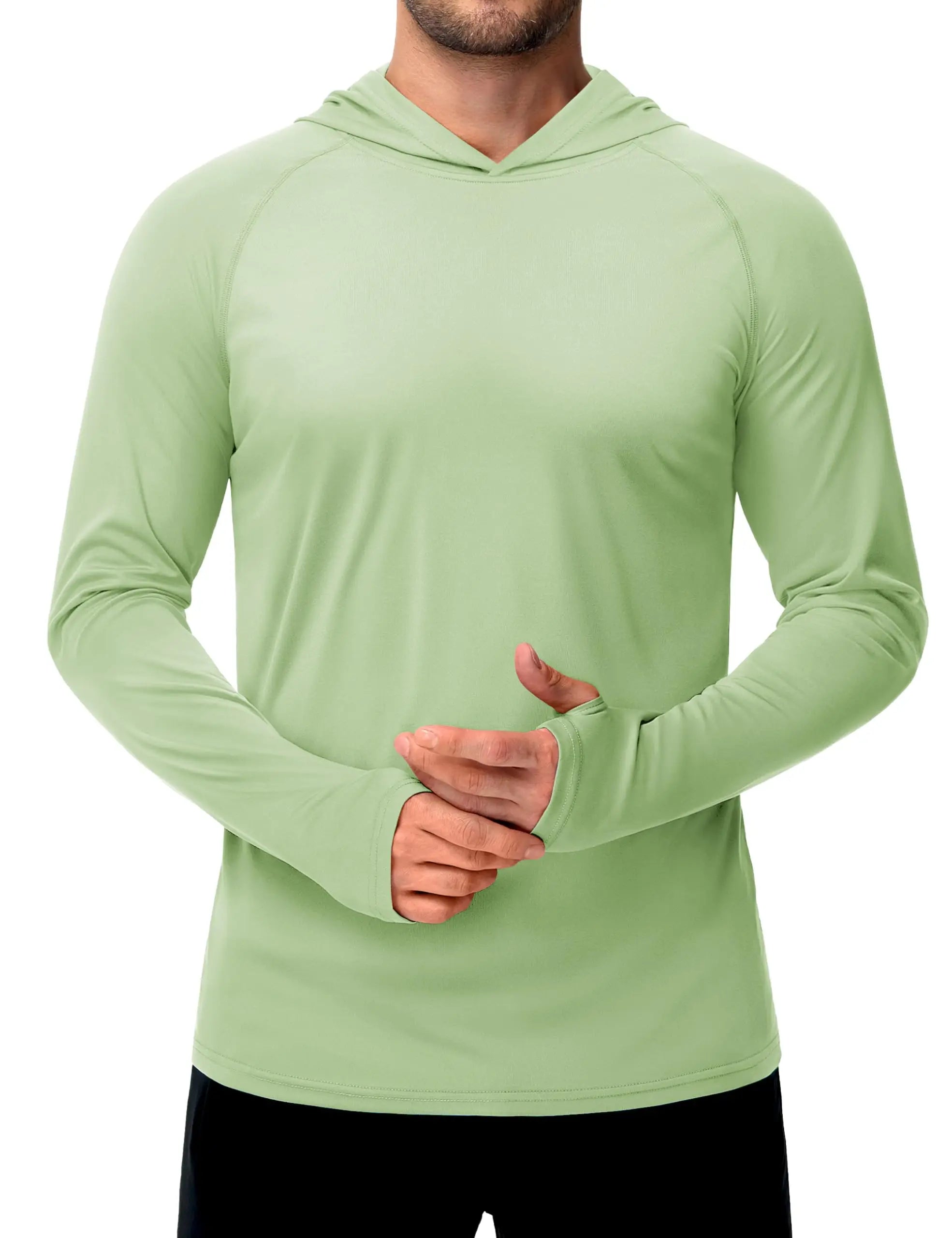 TACVASEN Sun Protection Shirts Mens Long Sleeve Hoodie Casual UV-Proof T-Shirts Breathable Lightweight Quick Dry T shirts Swim