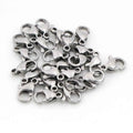 30pcs/lot 12*7mm 10*5mm Stainless Steel Gold Plated Lobster Clasp Hooks for Necklace&Bracelet Chain DIY Fashion Jewelry Findings