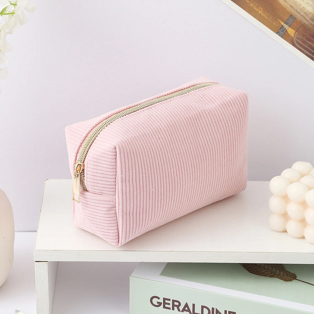 1pc Vertical Stripe Single-Layer Pencil Case, Student School Supplies Storage Bag, A Must-Have for the Back-to-School Season