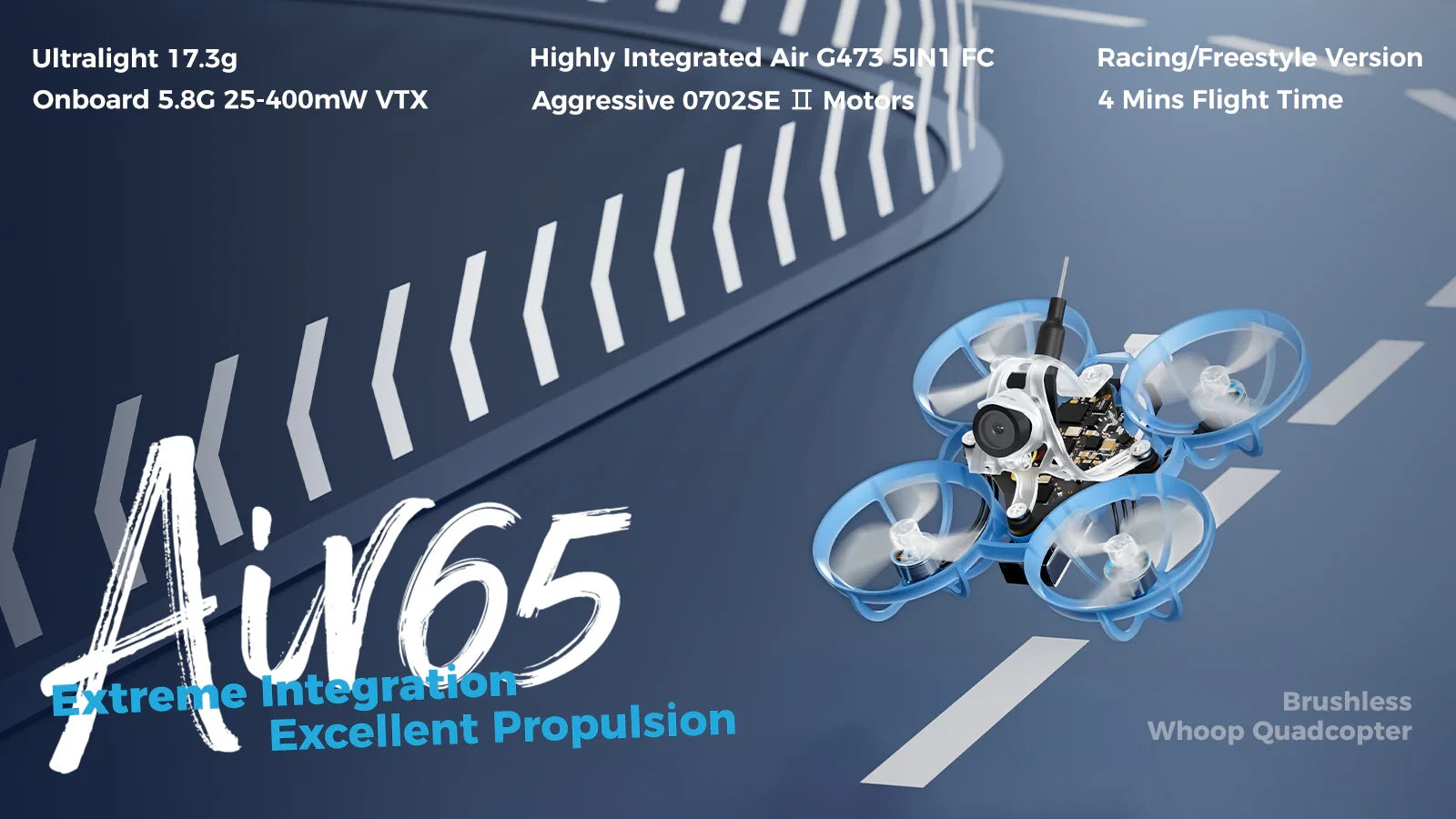 17.3g BETAFPV Air65 65mm 1S ELRS 2.4G BNF Whoop Freestyle Racing RC FPV Drone with Air Brushless FC 400mW VTX
