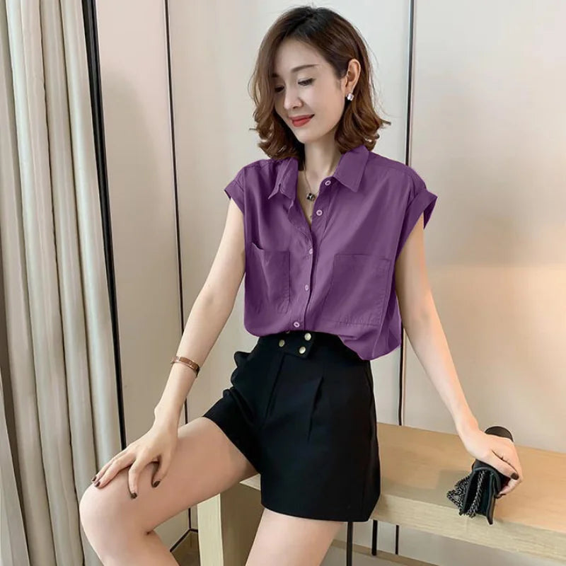 Korean Style Particular Beautiful  Blouses  Tops for Woman Youth Short Sleeve Floral Fashion Sexy Tunic Black Satin Shirt Woman