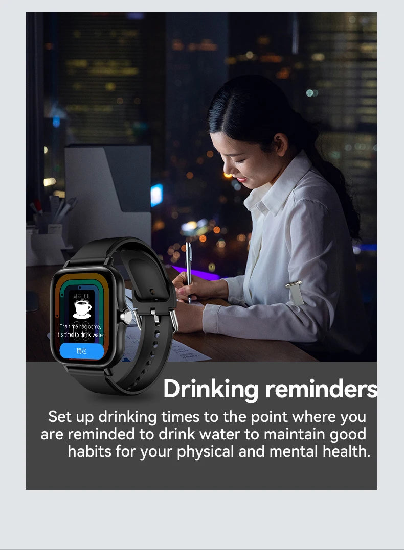 LAXASFIT 2025 New Fashion Smart Watch 1.85-inch HD Screen Bluetooth Calling Smartwatch for Men and Women Holiday Gift