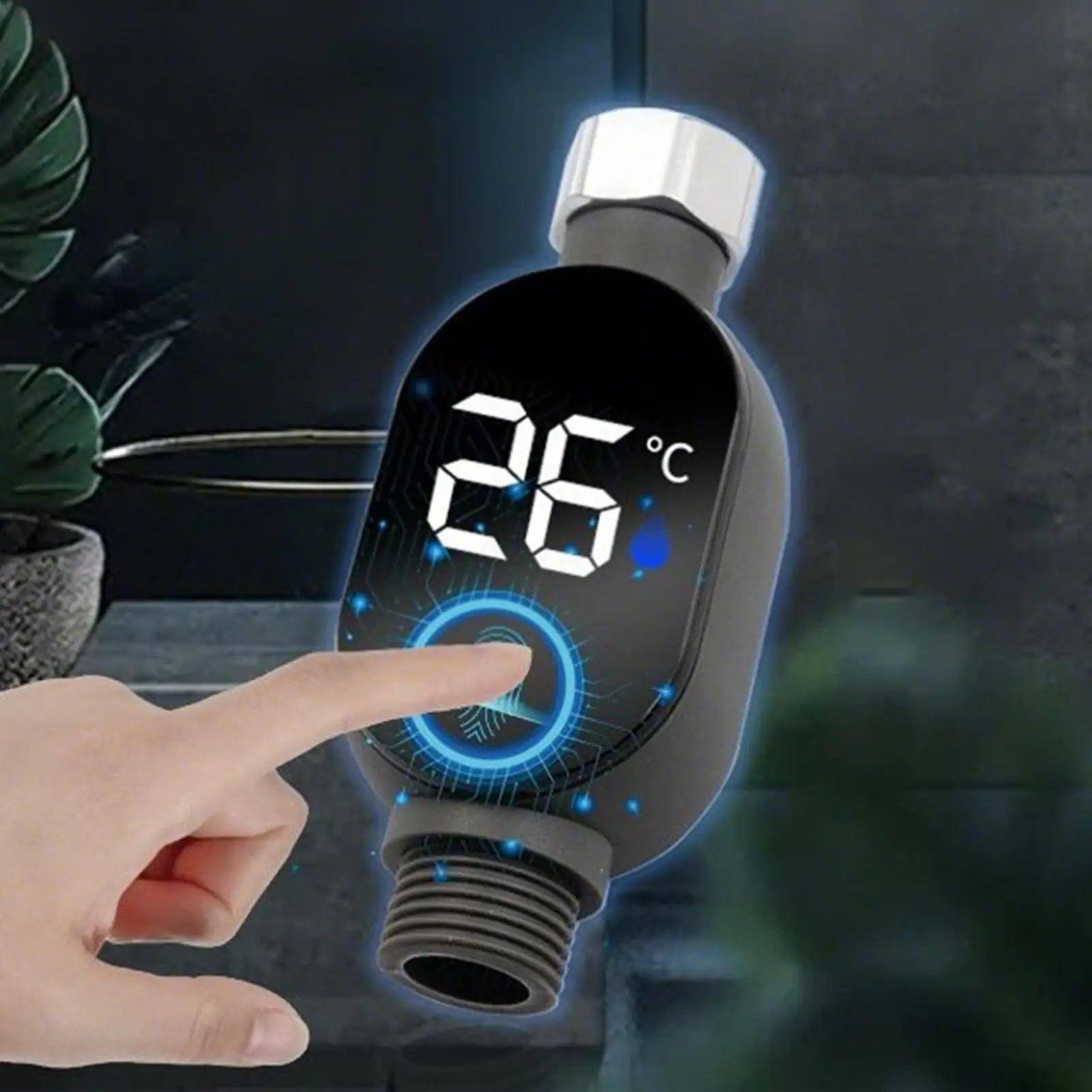 LED Digital Shower Temperature Gauge Waterproof Smart Monitor for Baby Bath Bathroom Accurate Safe Auto-shutoff Durable