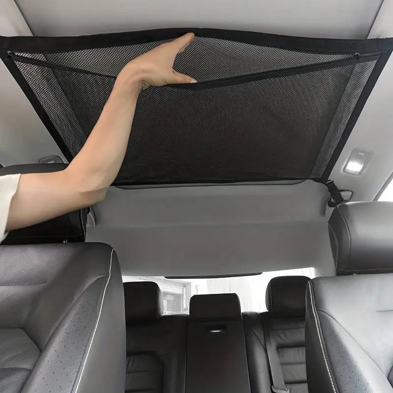 Car Roof Top Ceiling Cargo Net Automotive Ceiling Cargo Net Pocket Mesh Car Camping Accessories Storage Bag Roof Tent