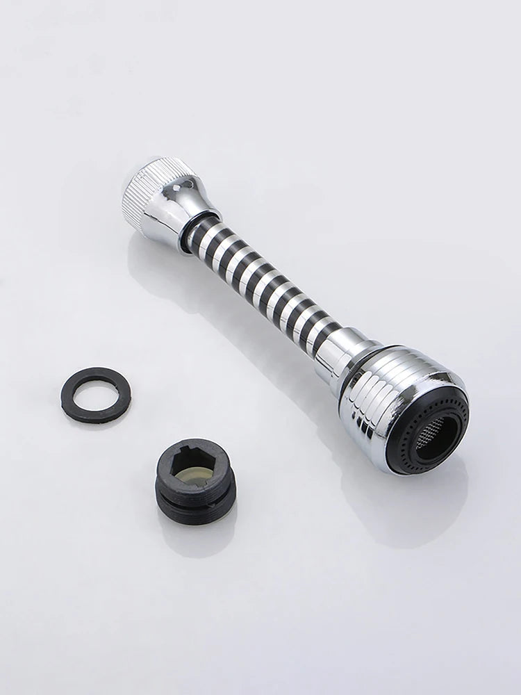 Kitchen splash proof PVC black wire long thread installation splash proof head pressurized soft aerator shower faucet