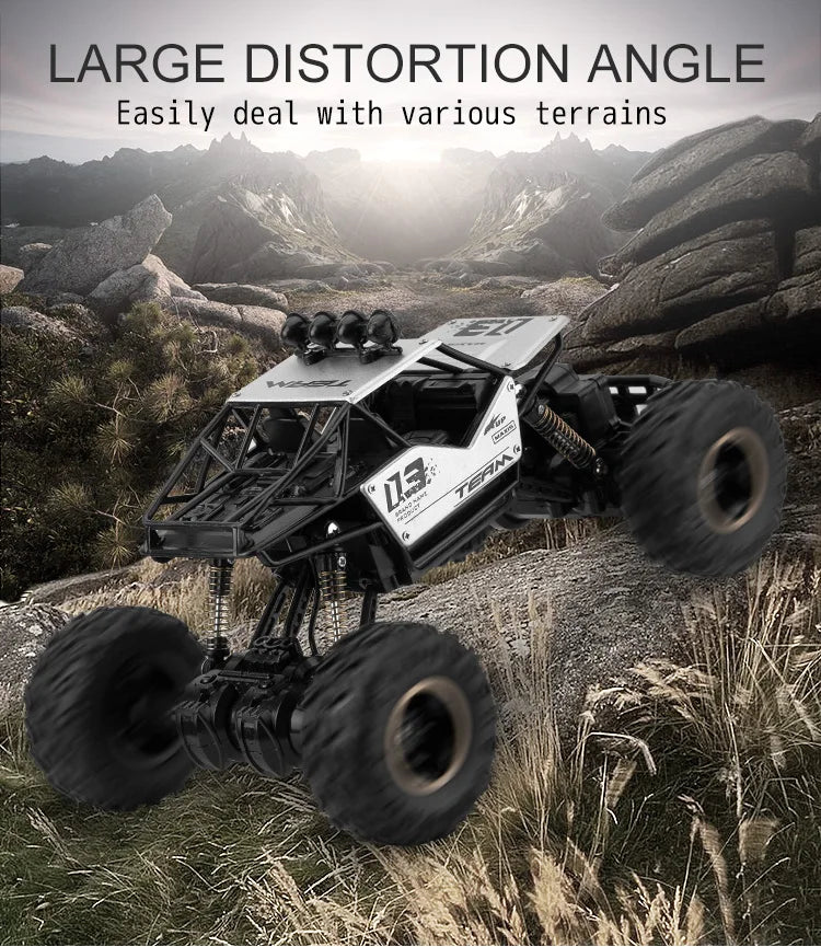 Oike RC Car Remote Control Climbing Vehicle Outdoor All Terrain 4X4 Off-road Trucks Rock Climber 4WD Buggy Racing Drift Cars Toy