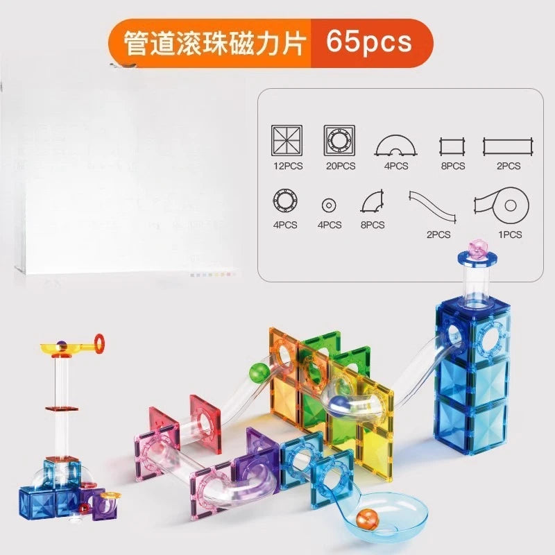 Magnetic Sheet Building Blocks Set Diamond Surface Color Window Educational Assembly Bricks Kid Concentration Training Toy Gift