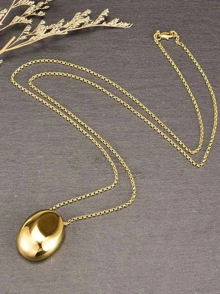L248 Factory wholesale water drop geometric ins style individual minimalist light luxury sweater chain necklace available for co