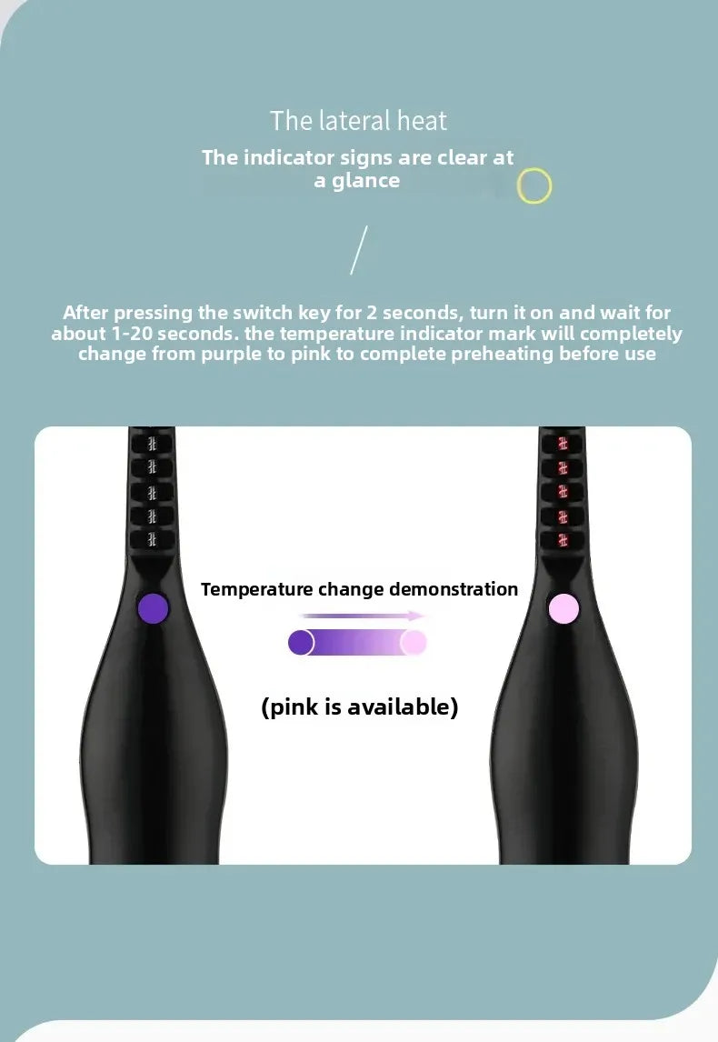 Electric Eyelash Curler Electric Heating Long-lasting Shaping Intelligent Temperature Control Portable and Not Harmful Makeup