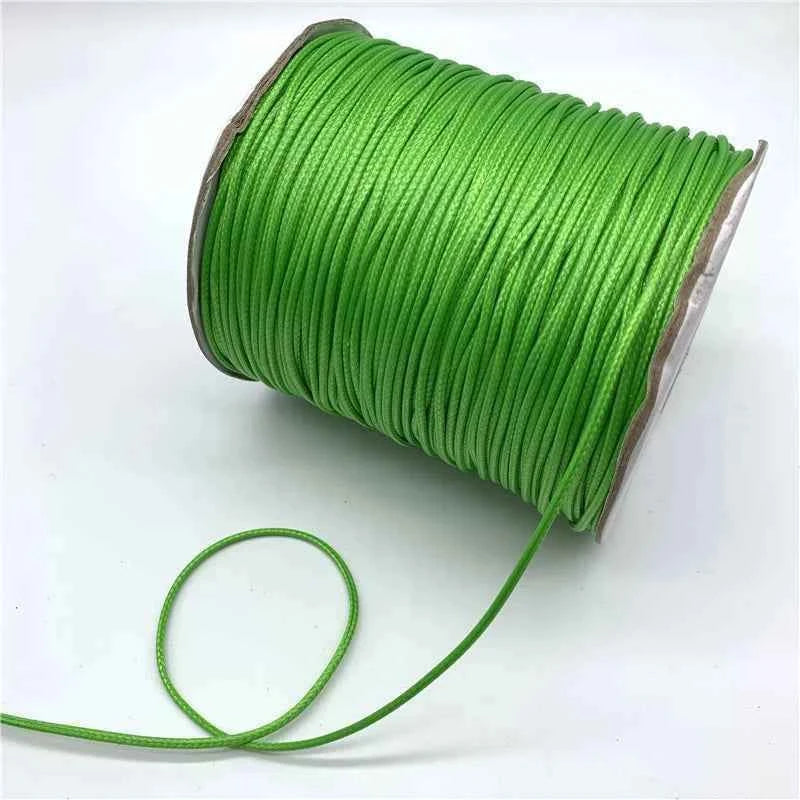 0.5mm 0.8mm 1mm 1.5mm 2mm Black Waxed Cotton Cord Waxed Thread Cord String Strap Necklace Rope For Jewelry Making